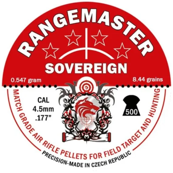 Rangemaster Sovereign Airgun Pellets - .177/4.5 Approx. 500 Per Tin