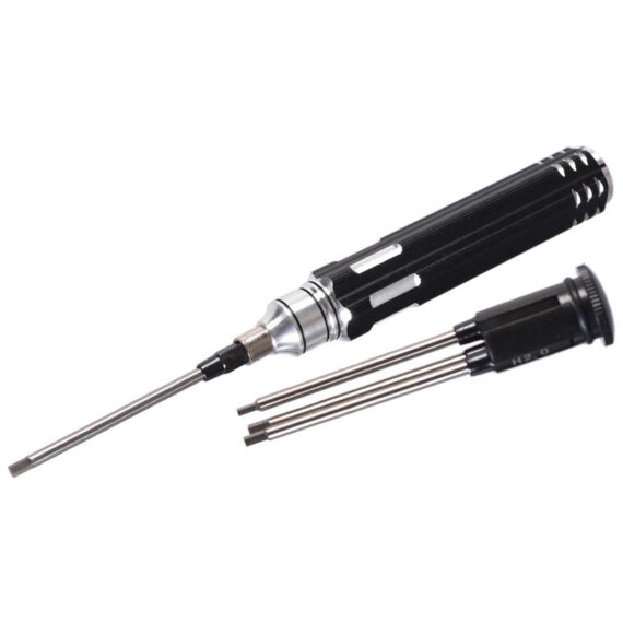 Single Handle 4 Tip Hex Driver Set - Compact & Convenient